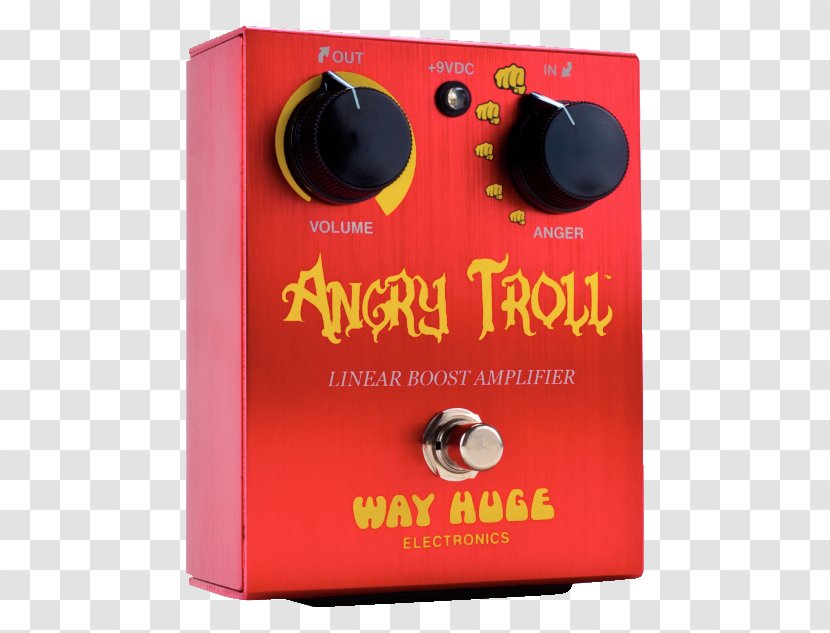 Effects Processors & Pedals Guitar Amplifier Electric Distortion - Audio - Troll Angry Transparent PNG