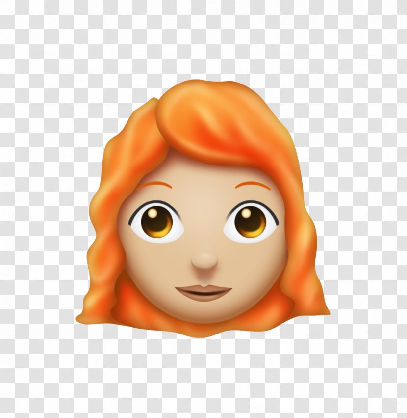 Emoji Red Hair IPhone Text Messaging Emoticon Transparent PNG