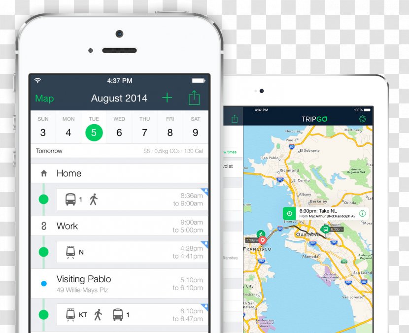 Smartphone Multimodal Transport Mobile App Google Trips - Trip Planner Transparent PNG