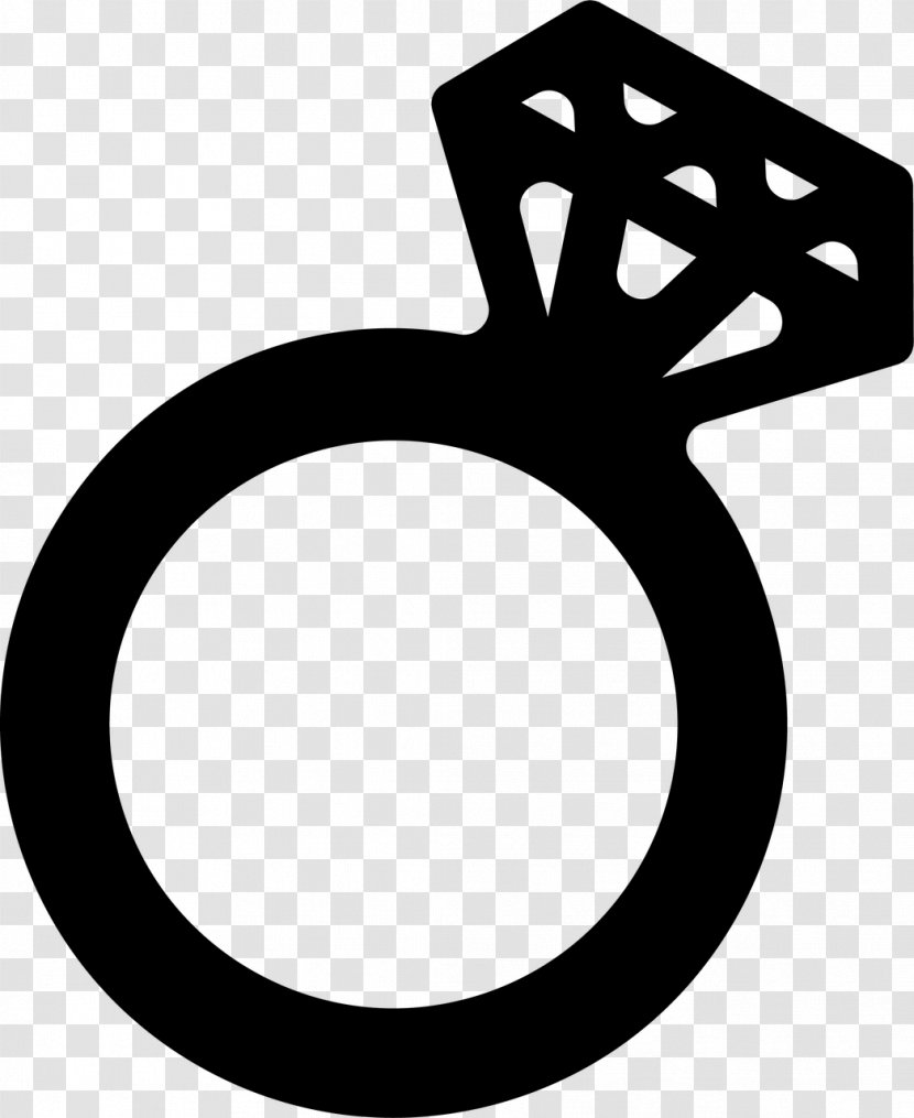 Wedding Engagement - Diamond Cut - Blackandwhite Symbol Transparent PNG