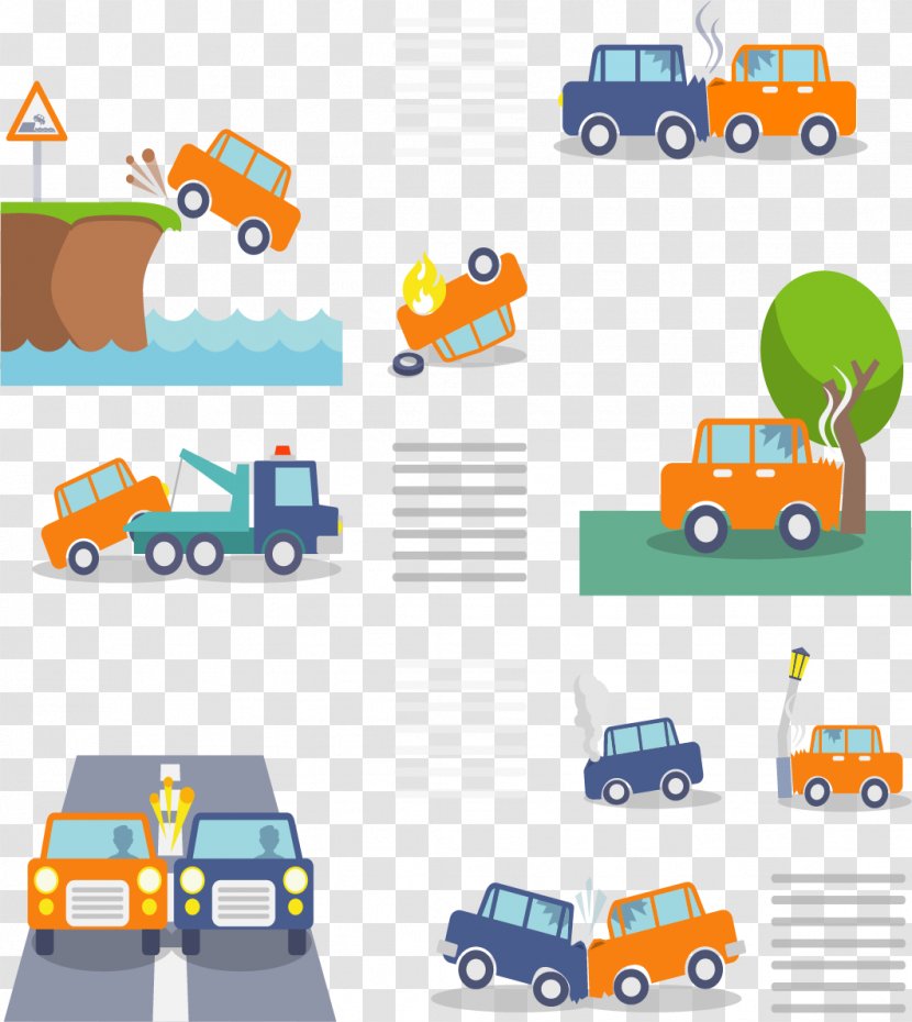 Car Traffic Collision Accident - Toy - Accidents Color Posters Transparent PNG