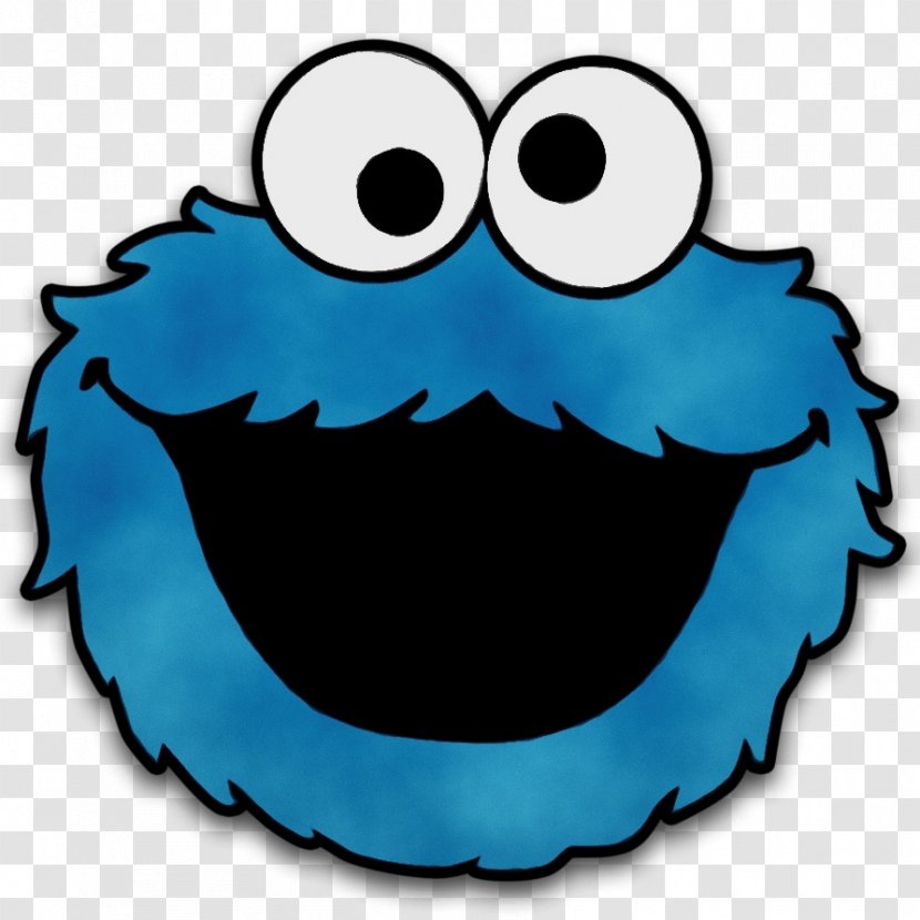 Sesame Street - Paint - Sticker Electric Blue Transparent PNG