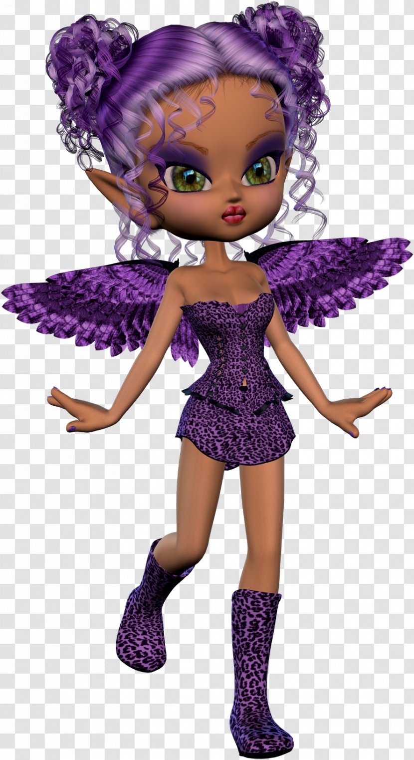 Barbie Lilac Violet Purple Doll - Fairy Transparent PNG