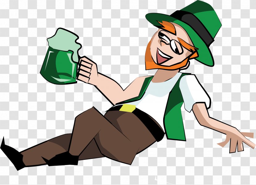 Beer Leprechaun Alcohol Intoxication Alcoholic Drink Clip Art - Fiction Transparent PNG