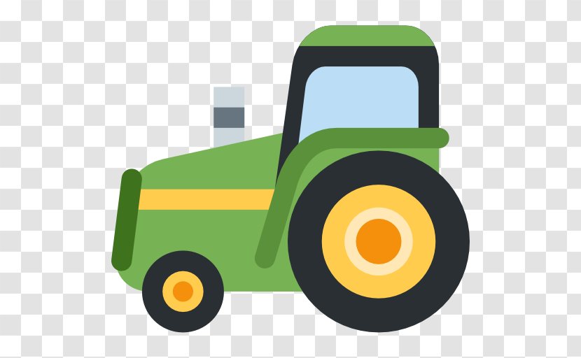 John Deere Tractor Emoji Agriculture Farm - Yellow Transparent PNG