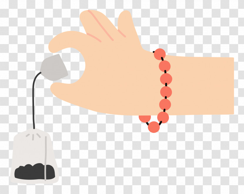 Hand Pinching Teabag Transparent PNG