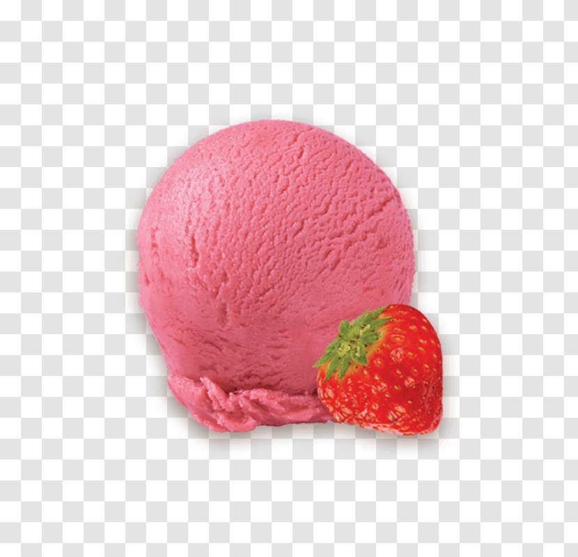 Sorbet Ice Cream Strawberry - Strawberries Transparent PNG