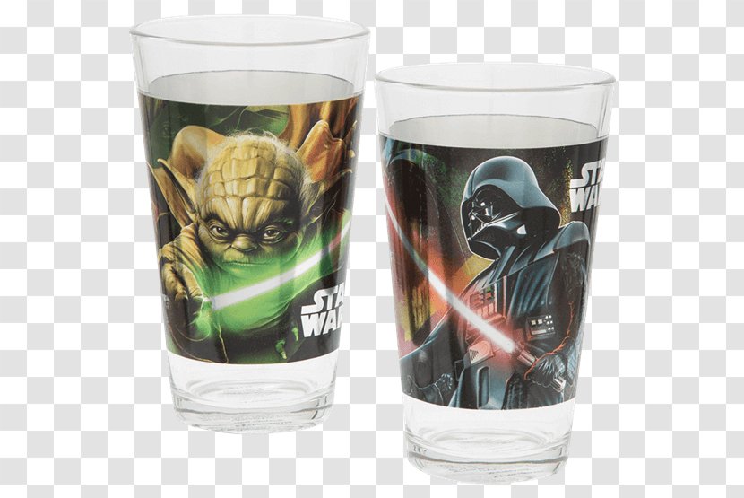 Pint Glass Anakin Skywalker Yoda Luke - Us Transparent PNG