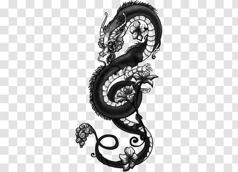 Tattoo Japanese Dragon Drawing Chinese - Lily - Sleeve Transparent PNG