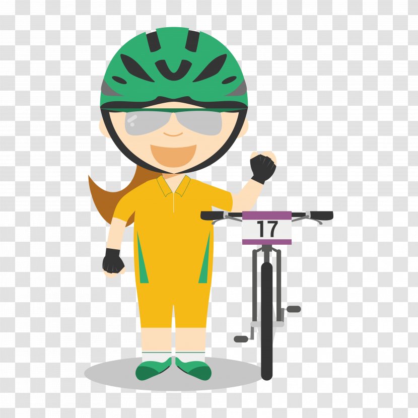 Cartoon Royalty-free Illustration - Cycling - Bike Player Transparent PNG