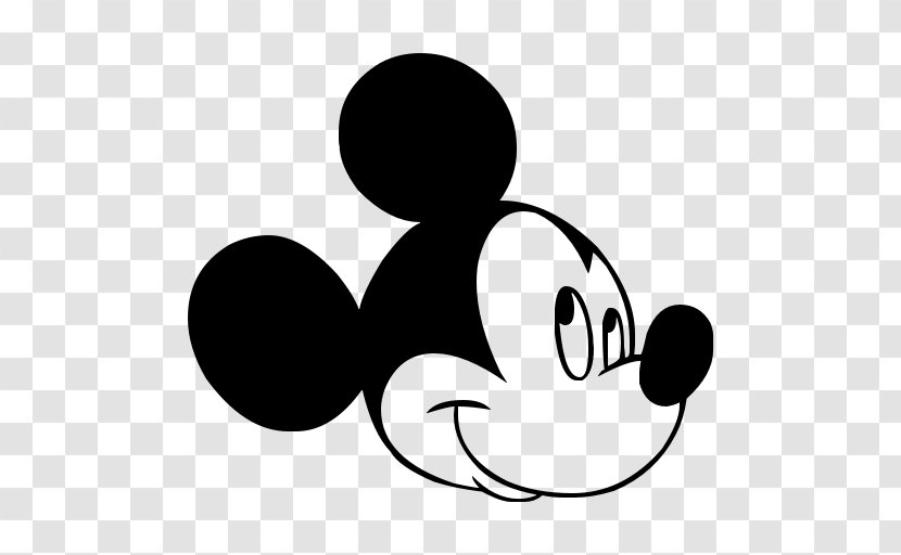 Mickey Mouse Minnie Silhouette Clip Art - Monochrome Transparent PNG