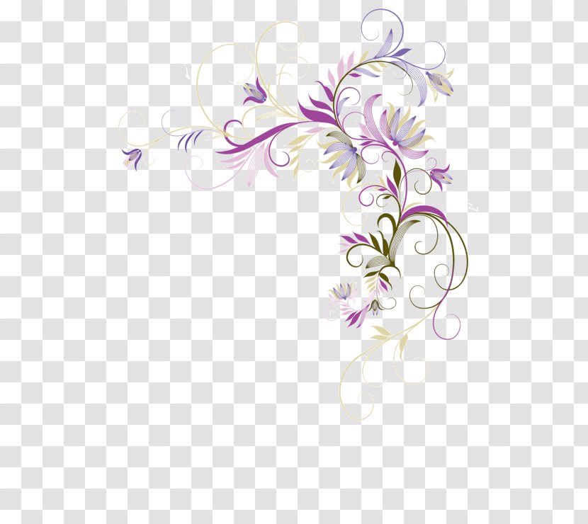 Flower Doodle Clip Art - Lavender - Pink Floral Background Transparent PNG