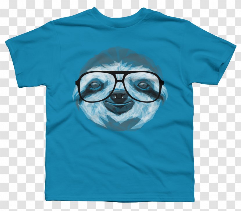 Printed T-shirt Sleeve Outerwear - Tshirt - Sloth Design Transparent PNG