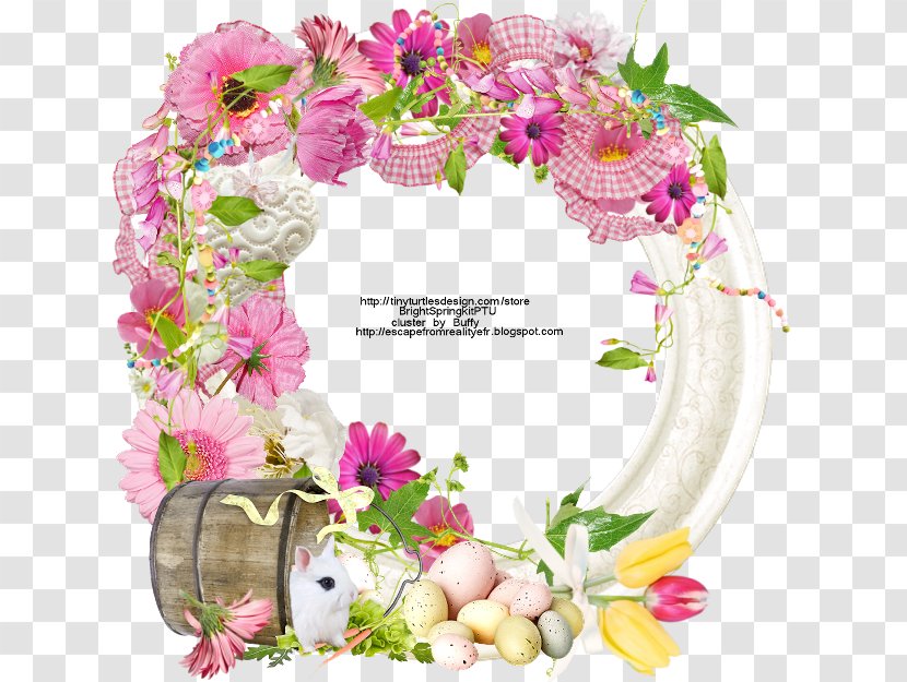 Floral Design Spring Easter Cut Flowers - Picture Frame - Buffy Transparent PNG