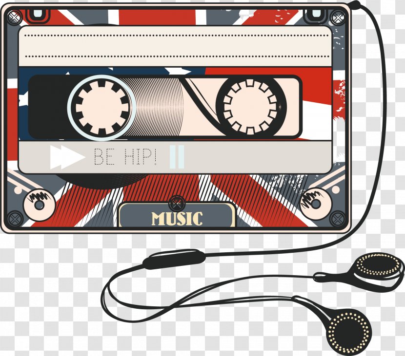 Headphones - Magnetic Tape - Hand-painted Transparent PNG