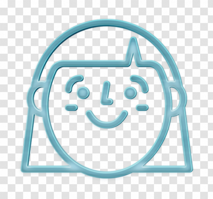 Happy People Outline Icon Woman Icon Transparent PNG