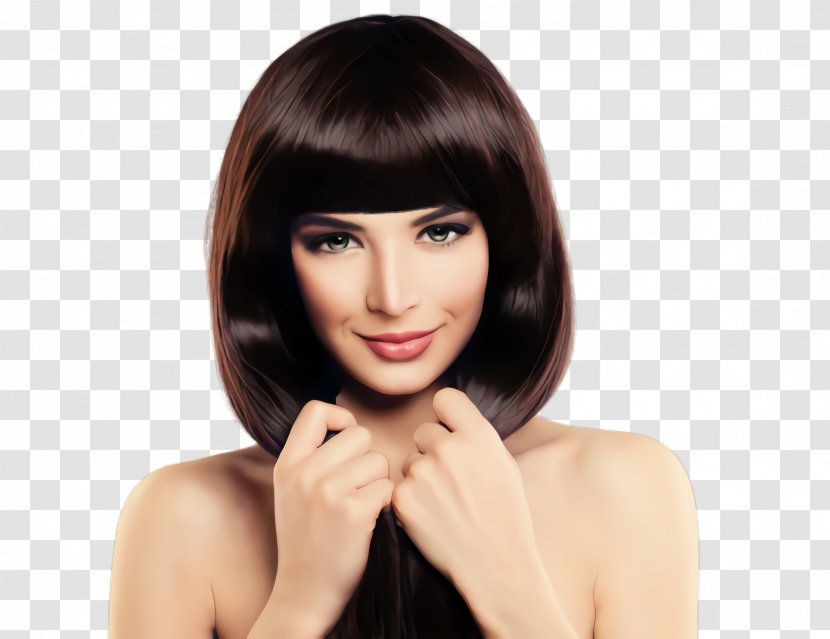 Hair Face Hairstyle Chin Skin - Bangs Black Transparent PNG