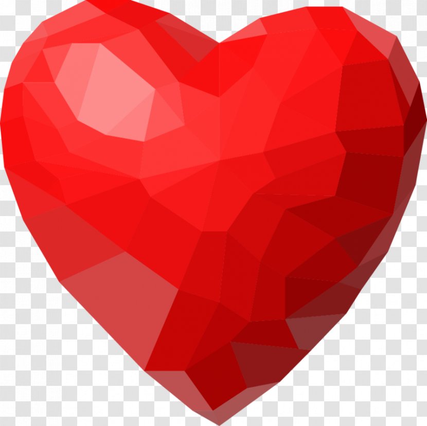 Red Balloon Metallic Color Heart Helium - Flexmetal - Low Poly Transparent PNG