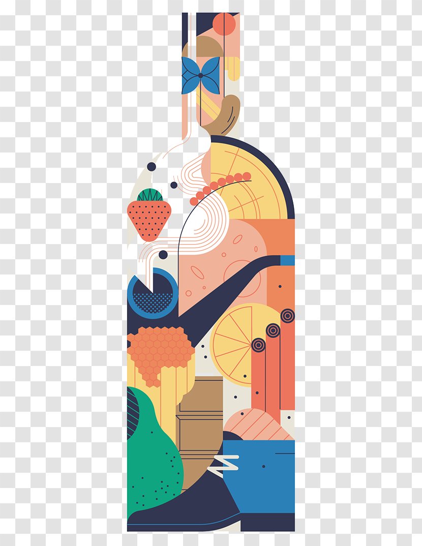 Graphic Design Behance Art Illustration - Poster - Bottle Shape Plane Pattern Transparent PNG