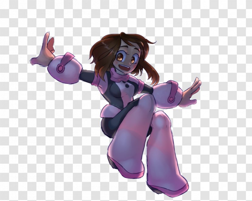 Figurine DeviantArt Image YouTube - Purple - Uraraka Transparent PNG