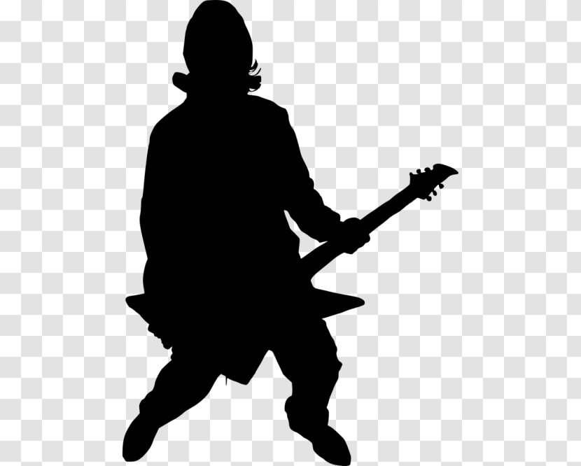 Electric Guitar Guitarist Bass Clip Art - Silhouette Transparent PNG