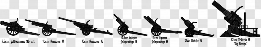 Artillery Cannon Howitzer Weapon Black And White - Photography Transparent PNG