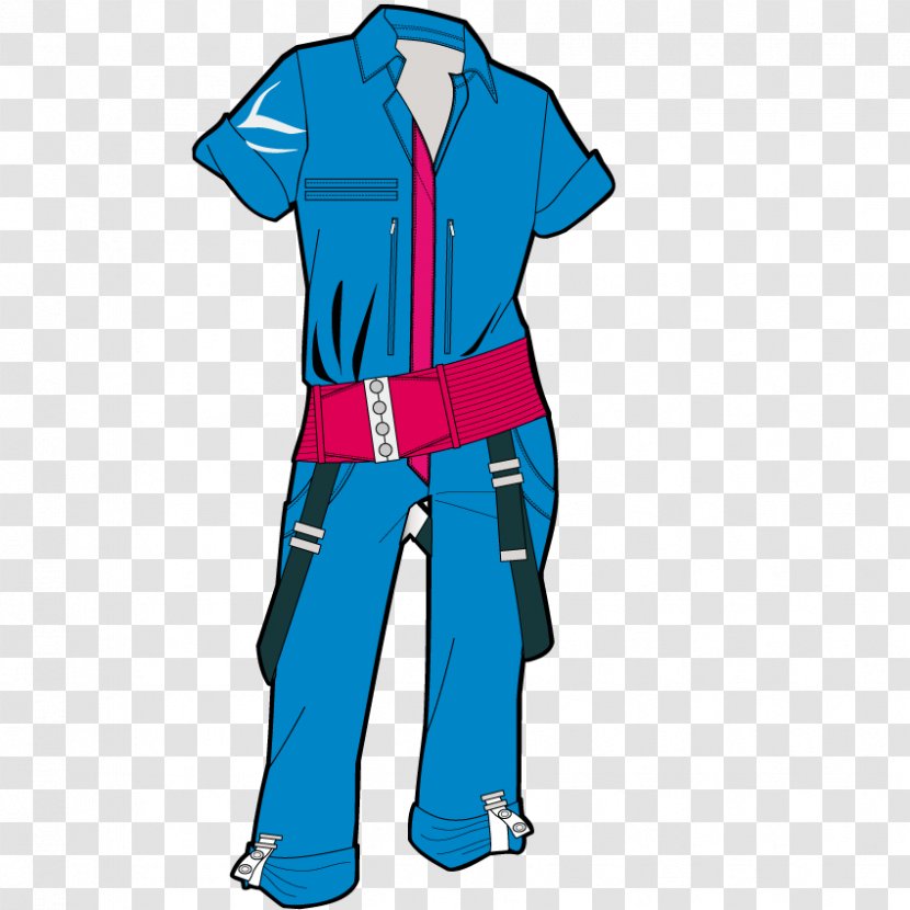 Fashion Designer Clothing - Electric Blue - Vector Lady Suit Transparent PNG