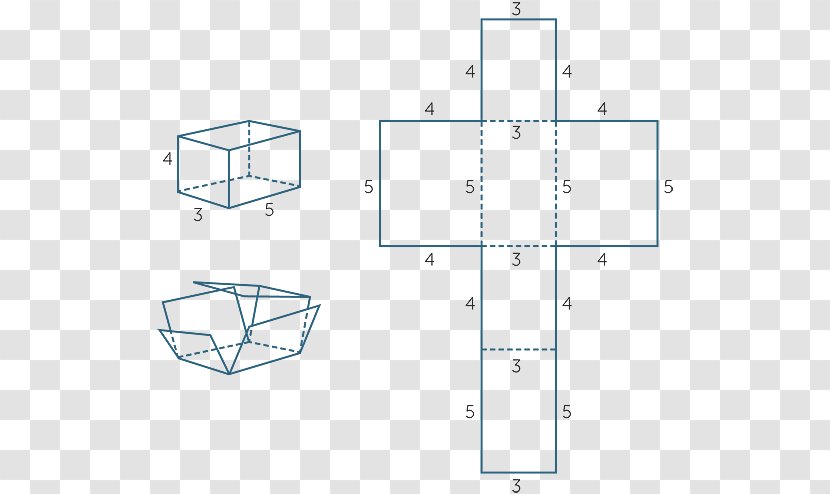 Prism Surface Area Rectangle Geometry Mathematics - Flat Irregular Shape Transparent PNG