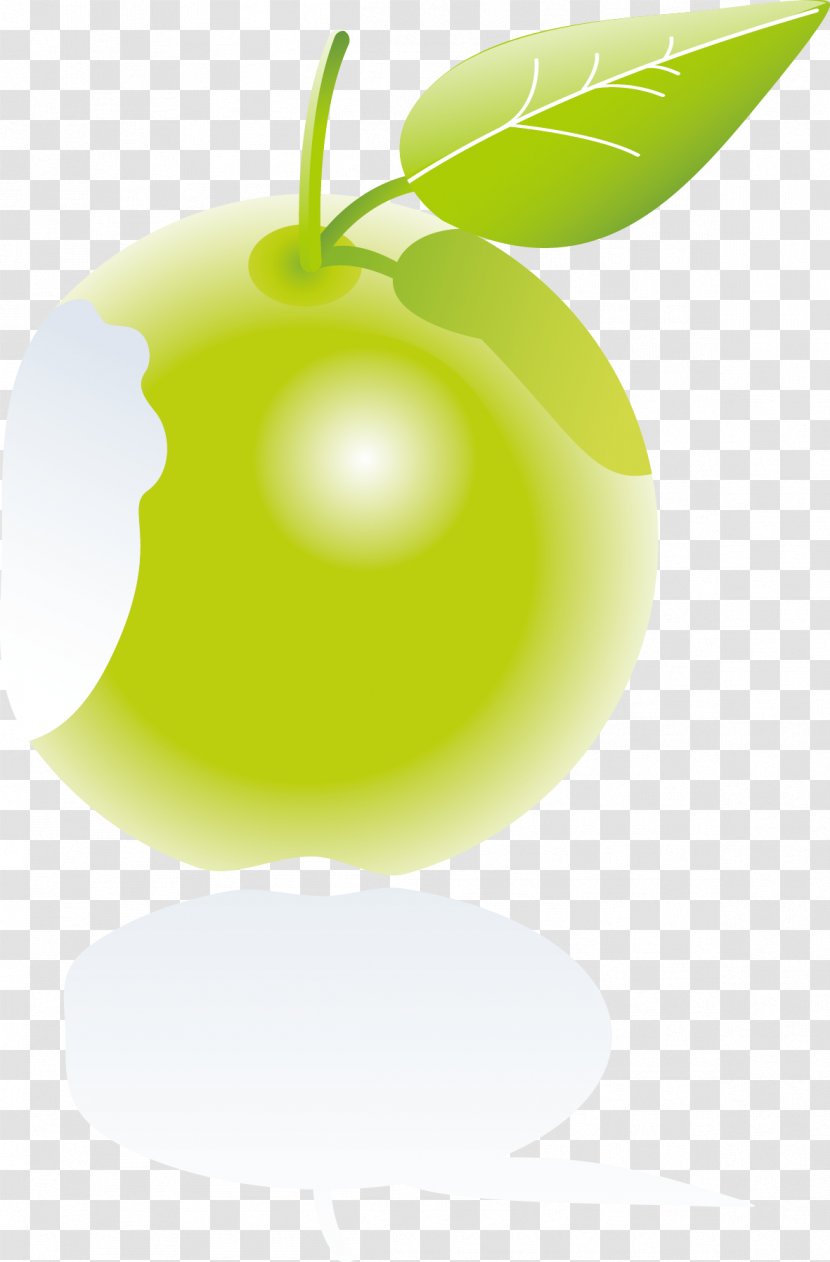 Granny Smith Biting Euclidean Vector Illustration - Green - Be Bitten By The Apple Beautiful Picture Transparent PNG