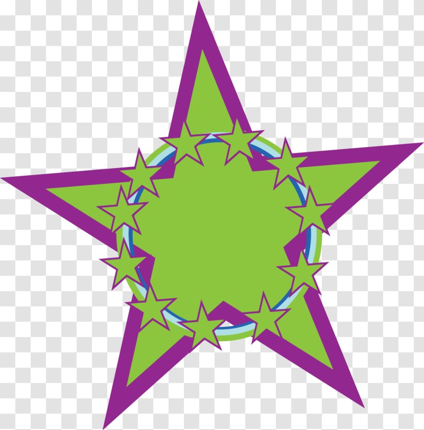 Star Green Clip Art - Purple Transparent PNG