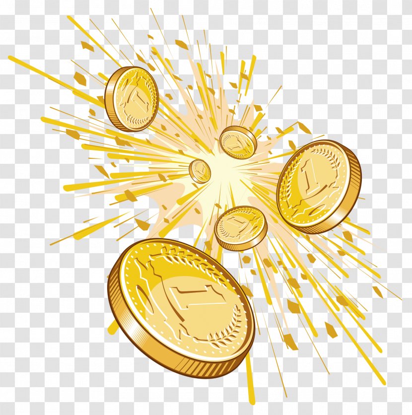 Cent Penny Money Clip Art - Yellow - Shining Cents Clipart Transparent PNG