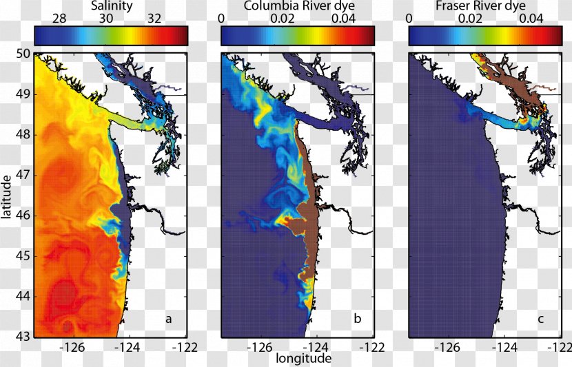 Columbia River Pacific Northwest West Coast Of The United States Plume Salinity - Wind Transparent PNG