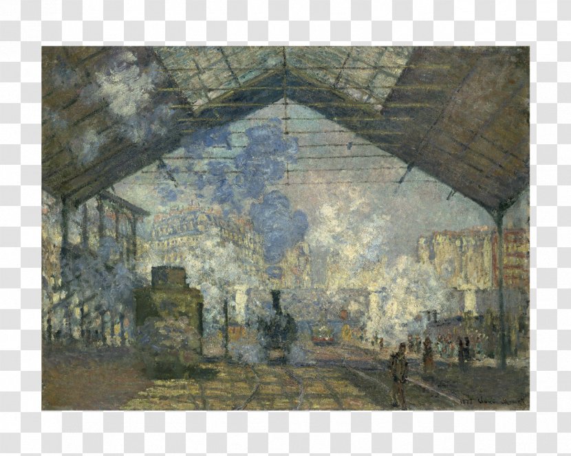 La Gare Saint-Lazare 圣拉扎尔车站 Station Pont De L'Europe, - Allposterscom - Painting Transparent PNG