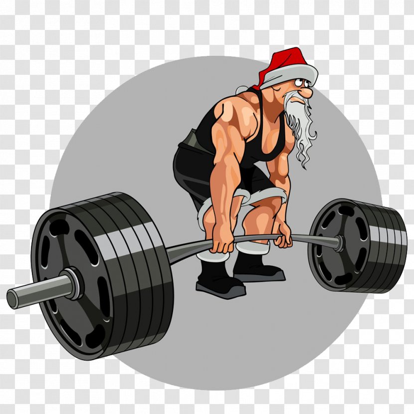 Santa Claus Physical Fitness Christmas Gift Clip Art - Product Design Transparent PNG