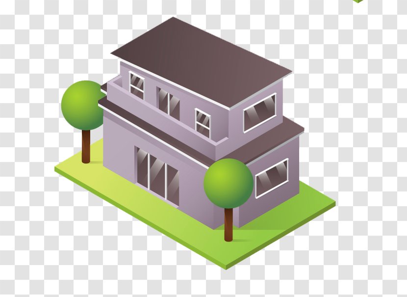 House Building Axonometric Projection Transparent PNG