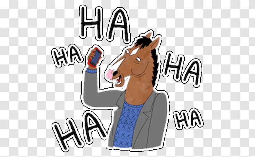 Sticker BoJack Horseman - Mustang Horse - Season 3 Telegram Text EmojiEmoji Transparent PNG