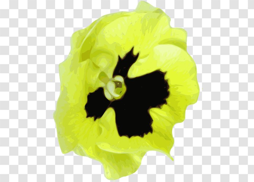 Pansy Clip Art - Hand Painted Flower Label Transparent PNG
