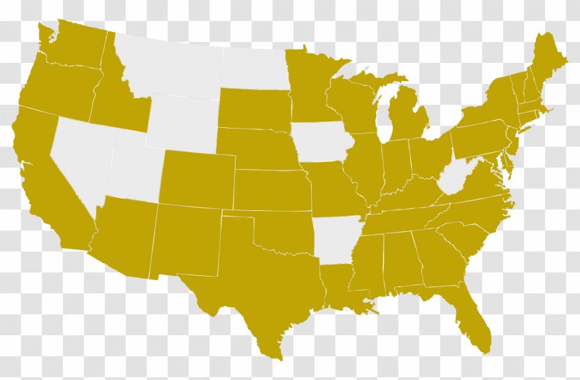 United States Of America Tornado Alley World Map - Yellow Transparent PNG