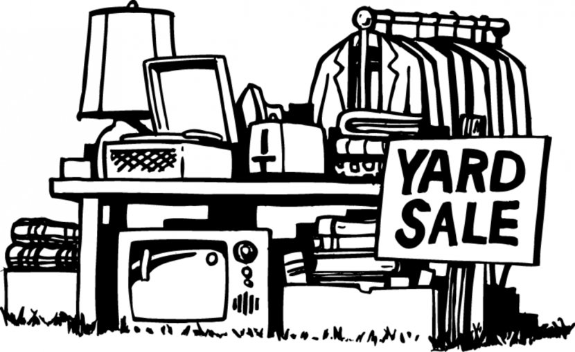 Garage Sale Sales Free Content Black And White Clip Art - Drawing - Picture Transparent PNG