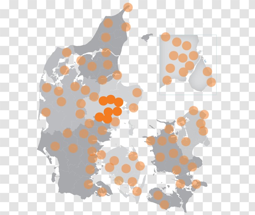 Vector Map North Denmark Region Transparent PNG