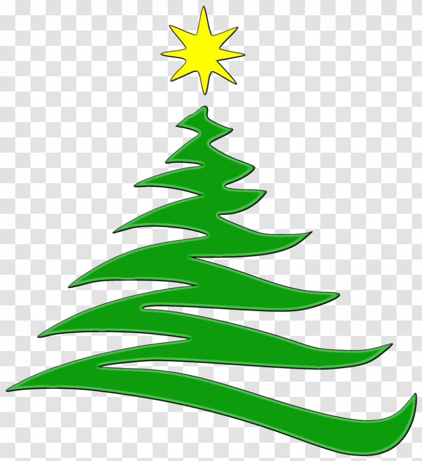 Christmas Tree Watercolor - White Pine - Eve American Larch Transparent PNG