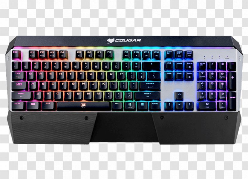 Computer Keyboard Gaming Keypad Cougar Attack X3 RGB Tastatur Color Model Cherry - Rgb Transparent PNG