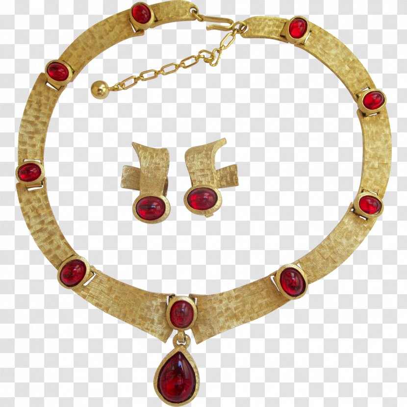 costume jewelry ruby necklace