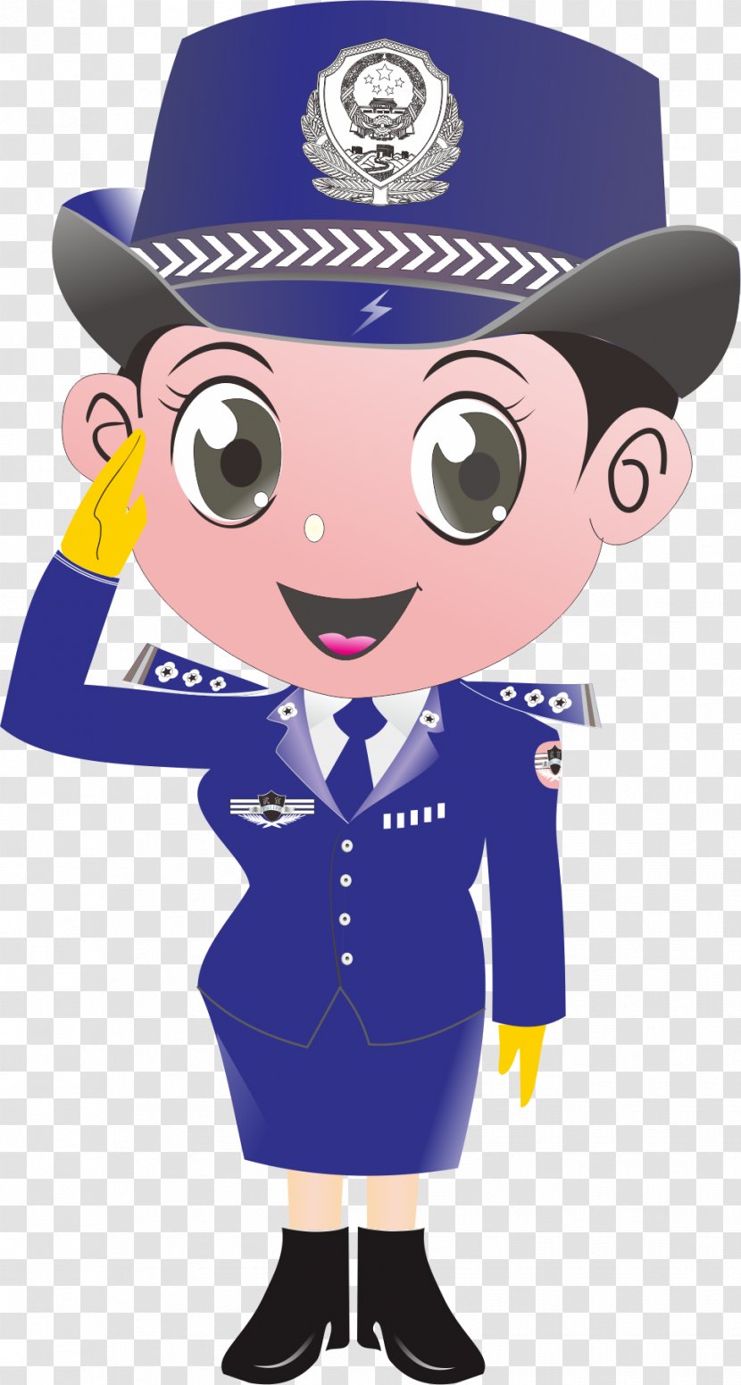Police Officer Cartoon - Purple - Female Elements Transparent PNG