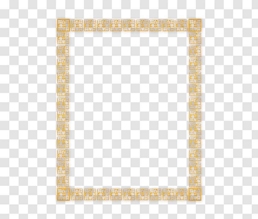 Picture Frames Yellow Pattern Line Meter - Frame Rectangle Transparent PNG