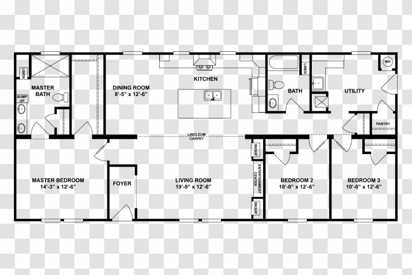 Floor Plan House - Frame - Flat Bedroom Bed Material Size Chart Transparent PNG