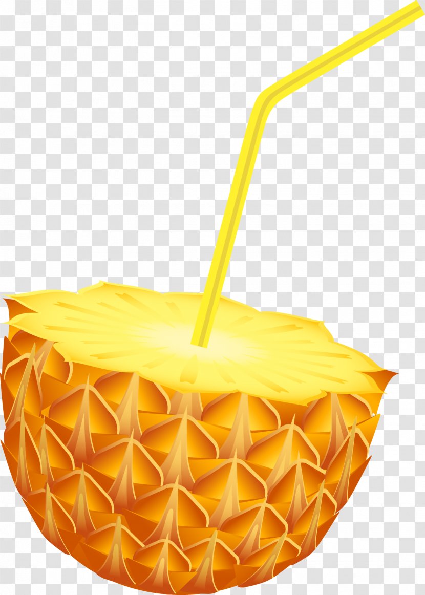 Juice Pineapple - Vector Hand-painted Transparent PNG