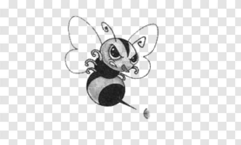 Bee Black And White - Portable Document Format Transparent PNG