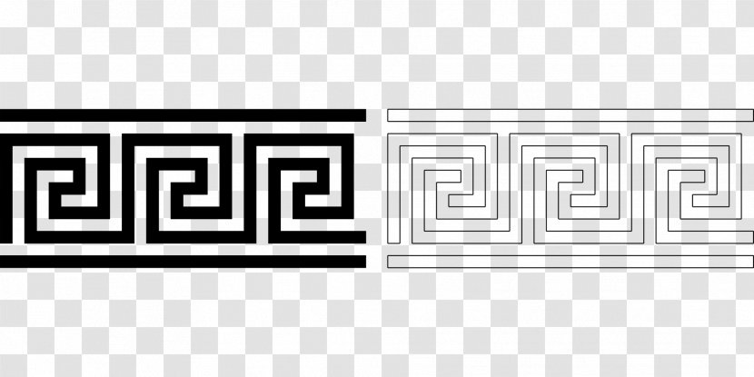 Ancient Greece Meander Greek Pattern - Vector Transparent PNG