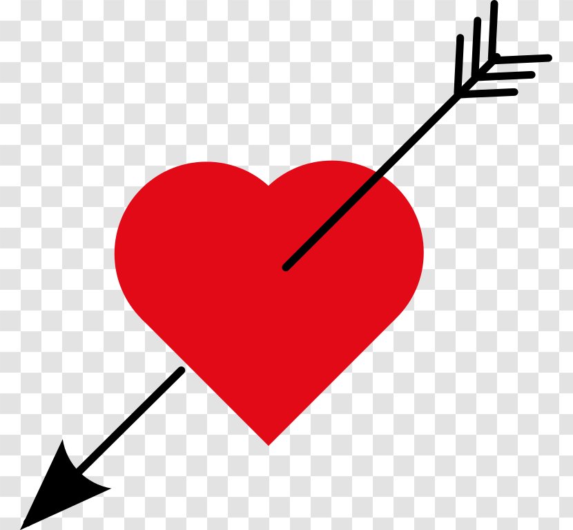 Heart Love Arrow Clip Art - Watercolor - Loveheart Transparent PNG